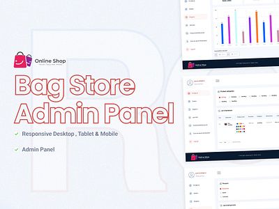 Bag store admin panel admin admin panel bag bag store design panel project store ui website