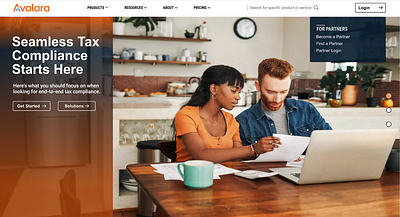 Avalara-Cloud-based indirect tax compliance software animation branding typography ui user experience ux