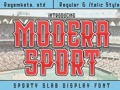 Modera Sport - Sport Slab Font baseball branding display font fonts football graphic design logo slab slab font soccer sport sport font sporty typeface