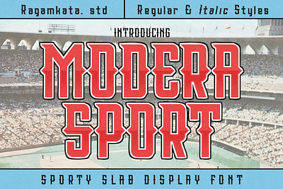 Modera Sport - Sport Slab Font baseball branding display font fonts football graphic design logo slab slab font soccer sport sport font sporty typeface