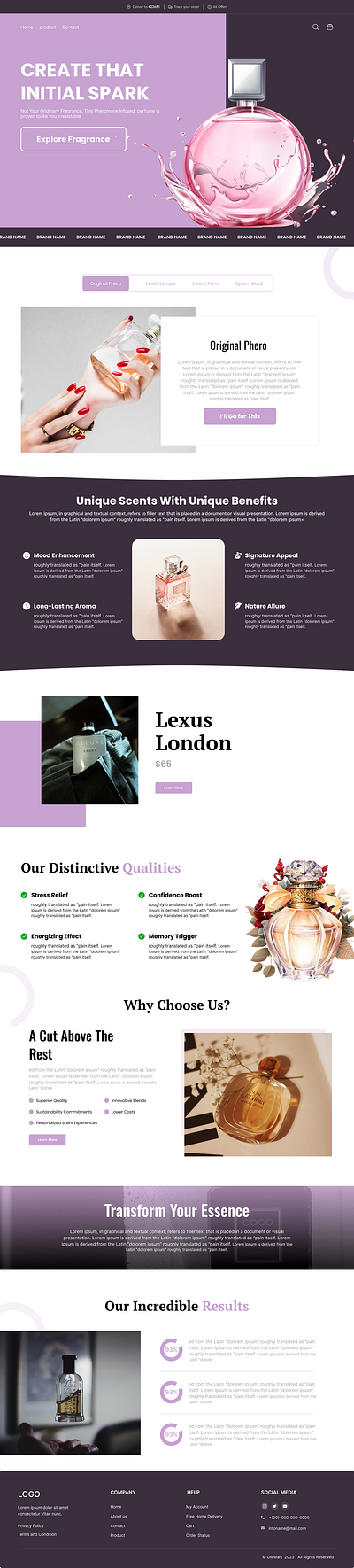 Fragrances (E commerce) Website Design app design branding design figma graphic design illustration logo mobile app ui motion graphics ui ui design ui ux