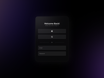 Dark form design. clean dark graphic design minimalist ui