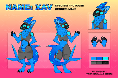 Protogen Fursona Xav, Character Reference Sheet Finished artist bestprotogenartist commissionart commissionsopen furryart furrycommunity furryfandom furryfursona maniac designz proto protogen protogen fursona protogen ref sheet protogenart protogenartist protogencommissionsopen