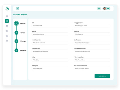 Simplified Patient Registration Interface for Rawat.ID cleandesign cleanui emr health information system health system healthcareapp medical record medicalrecord medicalsystem patientregistration rawatid uidesign webdesign