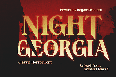 Night Georgia - Horror Font classic classic font design font fonts halloween halloween font horror horror font scary scary font serif spooky spooky font typeface