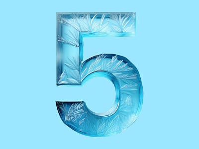 Five counting crystal numbers digits five fun graphic design ice counting ice numbers numbers