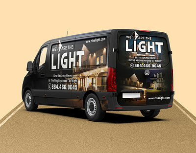 Lighting Company Van Wrap 3d branding car design car sticker car wrap commercial design graphic design illustration lighting van logo motion graphics sticker sticker design truck wrap ui van van design van wrap vehicle wrap