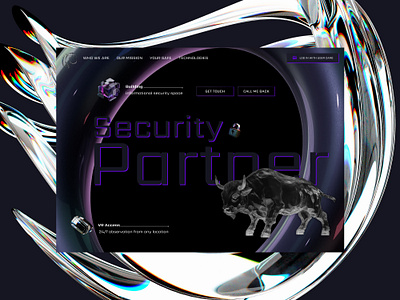 OMNI - The Ultimate Security System for Your Business. 3d dark design desktop herosection inspiration mode popular safe security space ui ux web