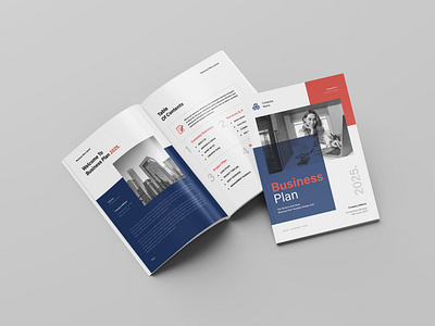 The Business Plan Template a4 agency annual report branding brochure business business brochure business plan company brochure company profile corporate design graphic design minimal proposal template