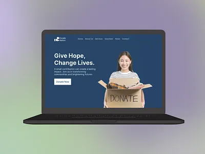 Donation Website Design donation ui donation website figma design graphic graphic design ui uiux website design