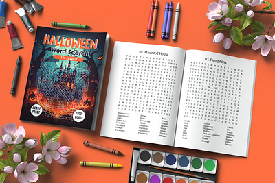 Halloween Word Search Book for adults halloween book halloween word search kdp kdp work book word search