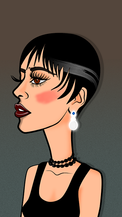 Alexa Demie affinity designer alexa demie art hair illustration pop portrait portrait profile profile vector woman illustration