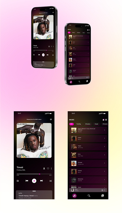 MUSIC APP ui