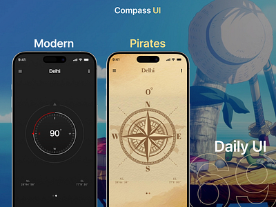 Designed a compass UI screen design product design ui ux