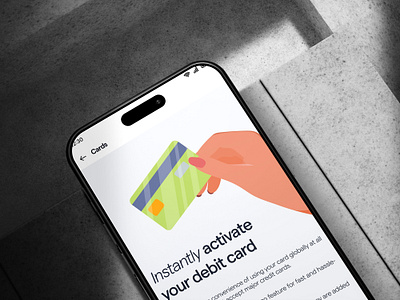 Card Activation debitcard fintech minimalistdesign ui userinterface uxdesign