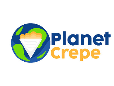 Planet Crepe graphic design logo