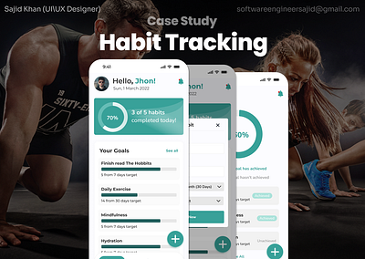 Habit Tracking Case Study UIUX Design app design case study casestudy figma ui ui ux ux