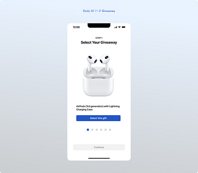 Daily UI Challenge #097 - Giveaway daily ui 97 daily ui challenge gift app giveaway mobile app