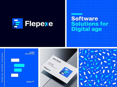 Flepexe Softwere Development Coding logo branding code coding development f graphic design letter f logodesign minimal logo simple software structure technology vector