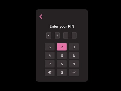 Security Pin UI Design design productdesign ui ux