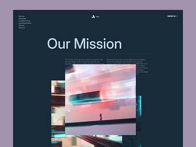 Web Design - Our Mission bigimagery cleandesign creativewebdesign designchallenge graphic design minimaldesign modernui ui uiux visualdesign webdesign