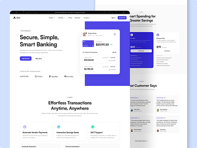 App Landing Page | SaaS | Fintech app landing page app website banking app design design style guide fintech landing page minimal mobile app mobile app website modern saas ui ux web web app web design web ui webfx website