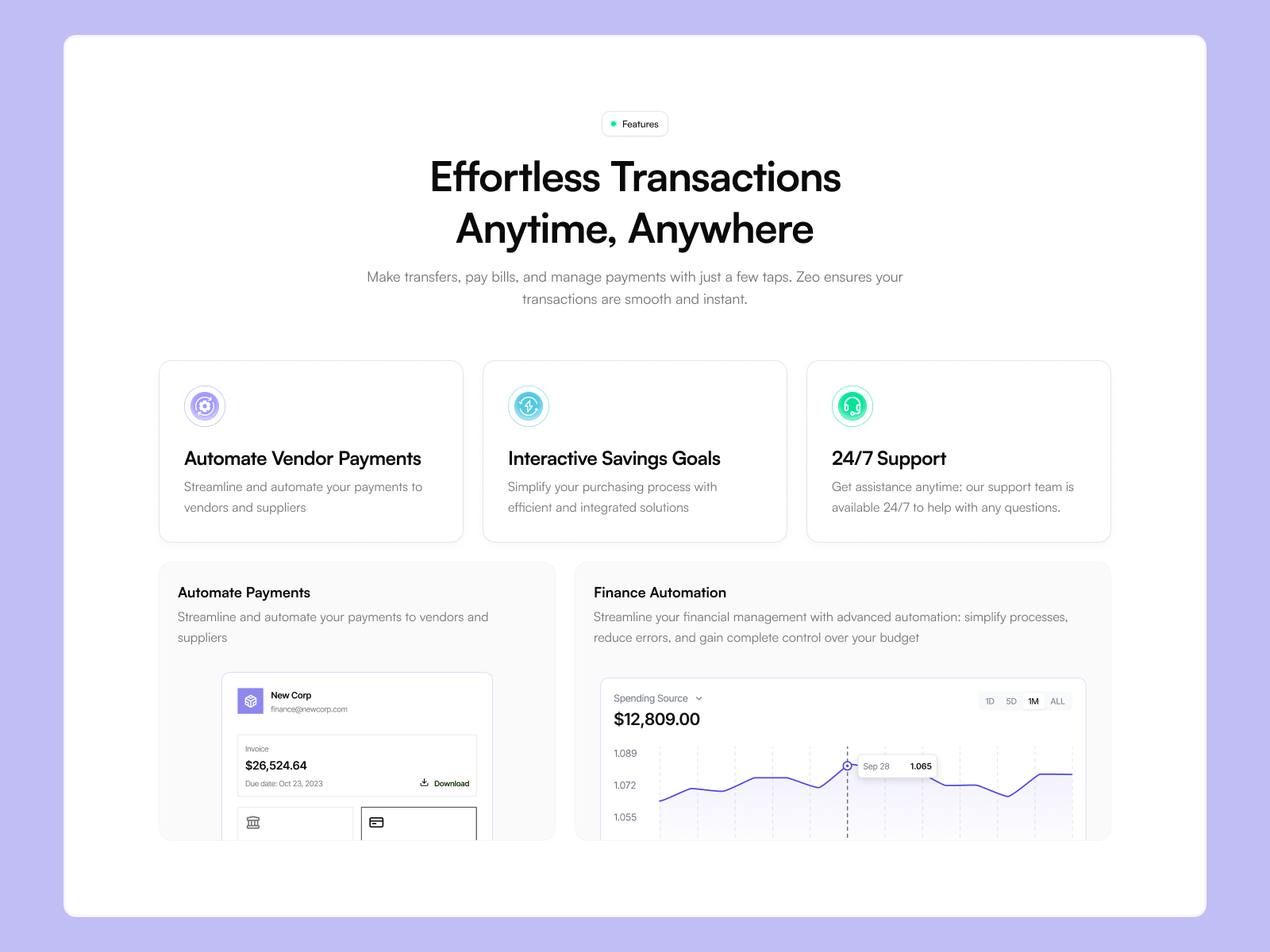Features Section | Fintech Website feature feature page feature section features section fintech free download freebie landing page light colors minimal design modern design saas section section design ui web web design web section uuui website