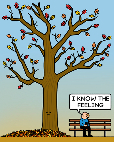 Sad tree cartoon cartoonist comic funny humour illustration illustrator