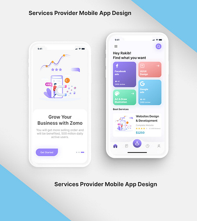 Service provider mobile 📲 app design 3d animation app branding graphic design job service provider mobile app mobile 📲 screen motion graphics service provider mobile app services ui website design