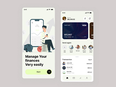 Finance App - For better money management app app design bank best shot branding clean design dribbble finance minimal mobile mobile app trending ui ux