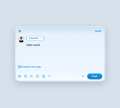 Glass UI - Compose tweet glass ui skeumorphism ui ui design