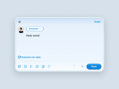 Glass UI - Compose tweet glass ui skeumorphism ui ui design