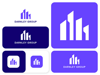 Darnley Group branding building building logo clean construction logo design flat flat logo geometric logo graphic design logo minimal modern modern logo real estate real estate logo simple logo