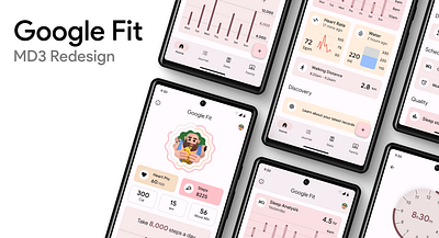 Google Fit MD3 Redesign app design google fit material design md3 ui ux