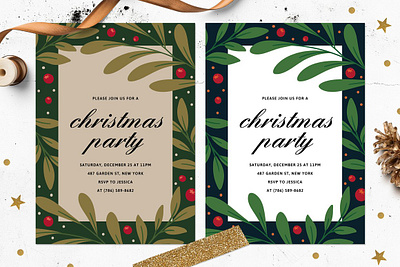 Fun Christmas Party Invitation beautiful christmas card christmas invite christmas party template classy holiday card cocktail party card editable holiday card season stationary x mas