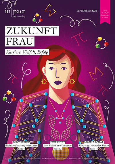 "Zukunft Frau" (The Future of Women) Illustrations! animation art branding design dribbleart artwork graphic design illustration inspiration logo ui