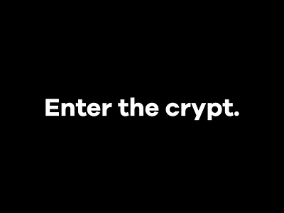 enter the crypt. aliahmettrnc black brand branding company crypto design dribbble logo meta metaverse minimal safe white