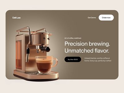 Cafe Luxe- Hero Section hero section landing page landing page design ui uidesign ux ux design web website website design