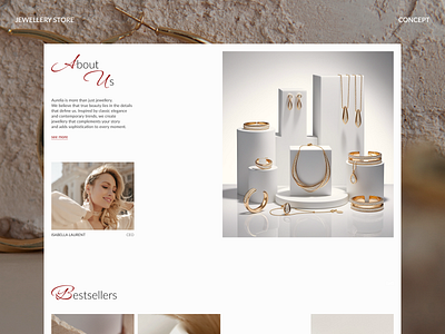 Jewellery e-commerce website concept ecommerce ecommercewebsite fashionwebsite jewelrywebsite minimalism ui