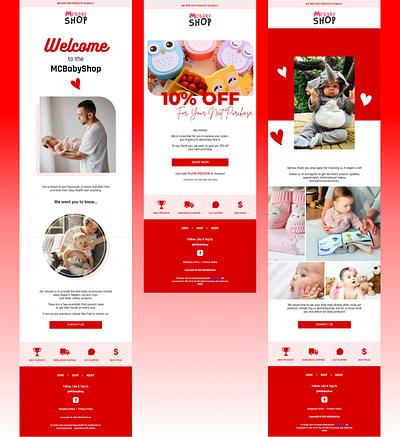 Email Designs for Baby Shop Brand newsletter