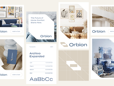 Orbion - Decor Store Branding brand guideline brand identity branding decor decor store ecommerce furniture home decor interior logo luxury minimal modern o letter mark online shop shop sofa store logo ui visual identity