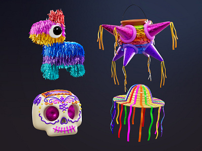 México vol. 1 3d 3d illustration character design cinema 4d icon design illustration kid mexico redshift