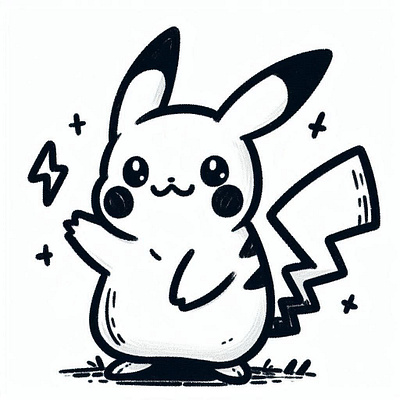 Pikachu Doodle design doodle drawing illustration pikachu pokemon