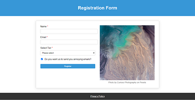 Registration form design using html css css html login form registration form ui ui design web design