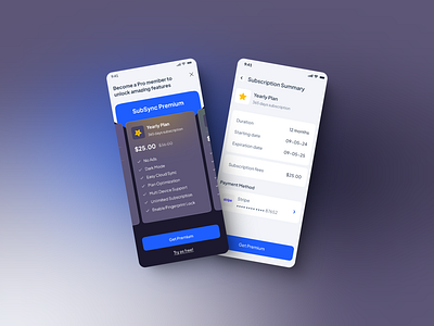 Subscription Journey - Subsync App android app figma flutter ios native app subscription ui user inteface ux