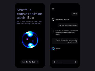 BubAI Digital Assistant ✨ 3d ai assist assistant chat chatgpt interaction spline