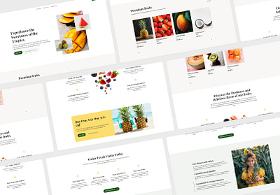 Landing page for Tropical Delight clean web design ecommerce ecommerce design fruits landing page design modern web design uidesign ux design uxui uxuidesign webdesign webflow