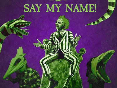 Beetlejuice beetlejuice digital art graphic design illustration poster tim burton