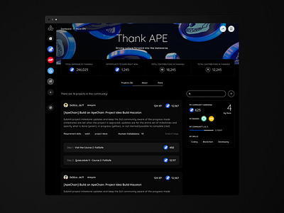 Thank APE Deployment [web3] crypto productdesign ui uiux userinterfacedesign ux web3