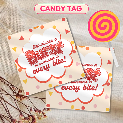 Candy Tag Design candy tag graphic design tag design